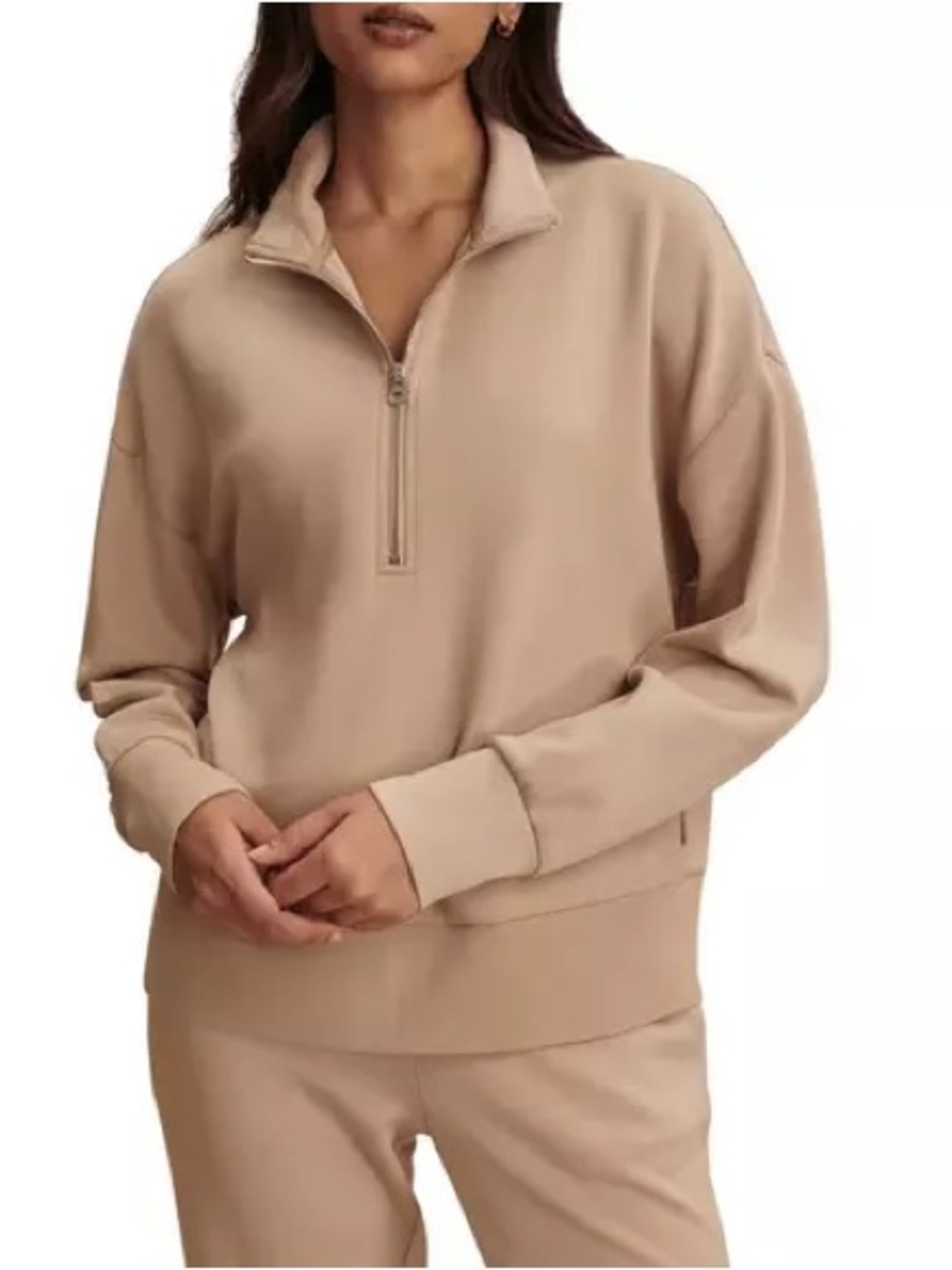 NWT Varley Women's Varley Mavis Mock Neck Sweat double soft 1/2 Zip size small